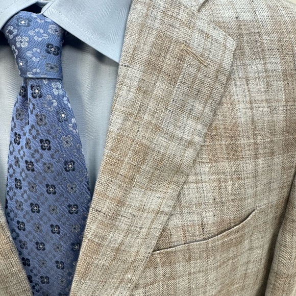 Peter Millar NAGS Crown Crafted BAY Plaid 100% Linen Soft Jacket 42 Long $1200 - Picture 7 of 12